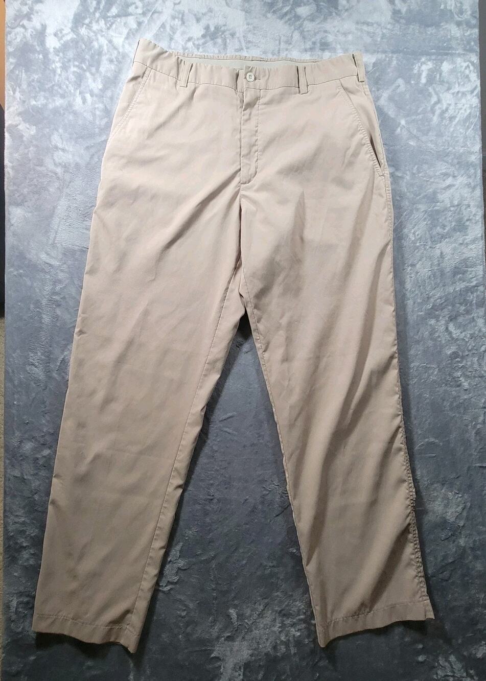 Nike Mens 34x32 Golf Chino Perfomance Straight Stretch Pants Khaki Beige